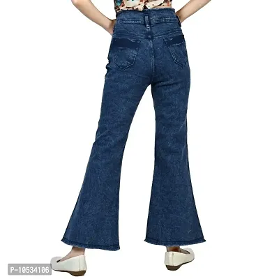 Navy Blue Denim Lycra Washed Jeans   Jeggings For Women-thumb4