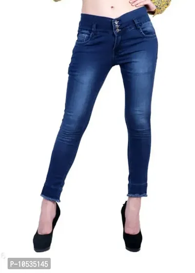 Trendy Stylish Denim Lycra Jeans for Women-thumb0