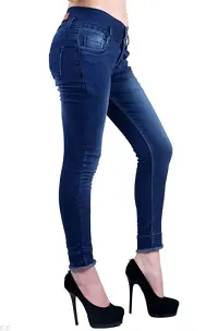 Trendy Stylish Denim Lycra Jeans for Women-thumb2