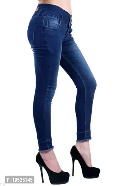 Trendy Stylish Denim Lycra Jeans for Women-thumb3