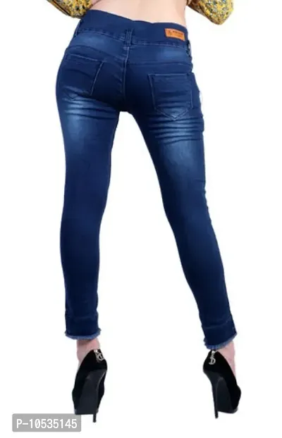 Trendy Stylish Denim Lycra Jeans for Women-thumb4