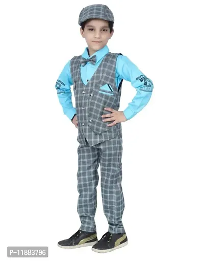 Boys Partywear Shirt with Jacket and Pant-thumb3