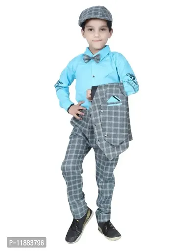 Boys Partywear Shirt with Jacket and Pant-thumb2