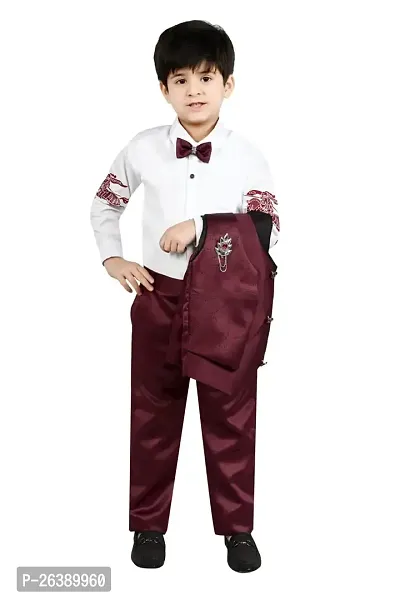 Classic Cotton Solid 3 piece Clothing set for Kids Boys-thumb2