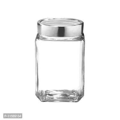 Treo by Milton Cube Storage Glass Jar, 1800 ml, Transparent | Storage Jar | Modular | Kitchen Organizer | Modular | Multipurpose Jar | BPA Free-thumb4