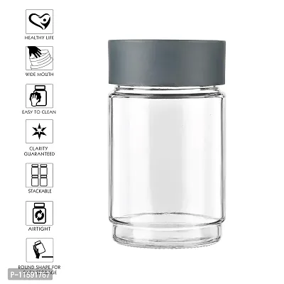 Cello Modustack Glassy Storage Jar, Stackable, Clear,Set of 2, 750ml Each, Grey-thumb5