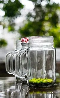 Glass Jar with Handle - 500ml, 1 Piece, White-thumb1