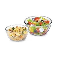 Cello Ornella Glass Mixing Bowl Without Lid Set, 2-Pieces, Clear (500ml, 750ml), Large,Solid-thumb1