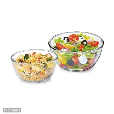 Cello Ornella Glass Mixing Bowl Without Lid Set, 2-Pieces, Clear (500ml, 750ml), Large,Solid-thumb2