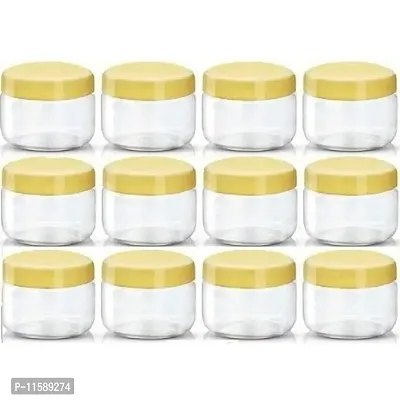 Sunpet Premium Plastic Round Jar Set, 100 ml Set of 12