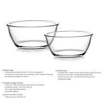 Cello Ornella Glass Mixing Bowl Without Lid Set, 2-Pieces, Clear (500ml, 750ml), Large,Solid-thumb3