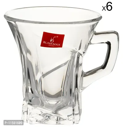 Blink Max Glass Cup Set - Set of 6, Transparent, 190ml