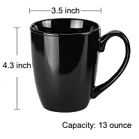 TRUENOW VENTURES PRIVATE LIMITED Ceramic Milk and Coffee Mug, 330 ml (Black)-thumb3