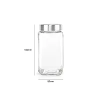 Cello Qube Fresh Glass Storage Jar, Air Tight, See-Through Lid, Clear, 1000 ml-thumb3
