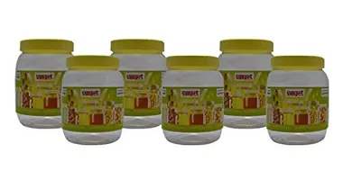 Sunpet Polyurethane Container - 500 ml, 6 Pieces, Transparent-thumb2