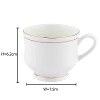 BUYER'S CHOICE Golden Line Tableware Bone China Tea Coffee Cup (Multicolour, 140 ml) - Pack of 6 Pcs-thumb4