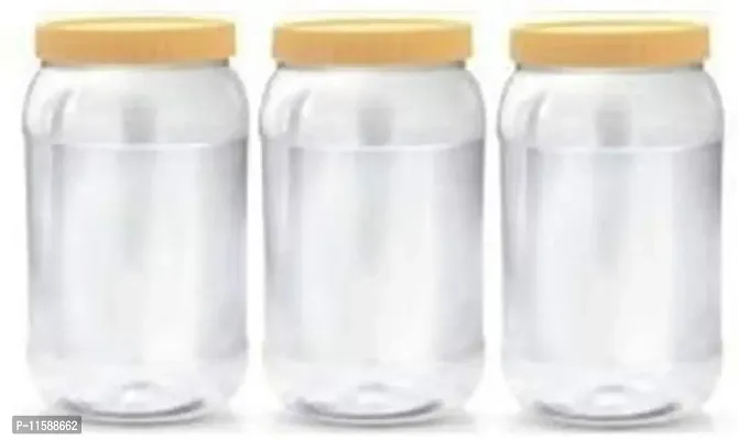 Sunpet Plastic Containers - 3000 ml, 3 Pieces, Transparent-thumb0