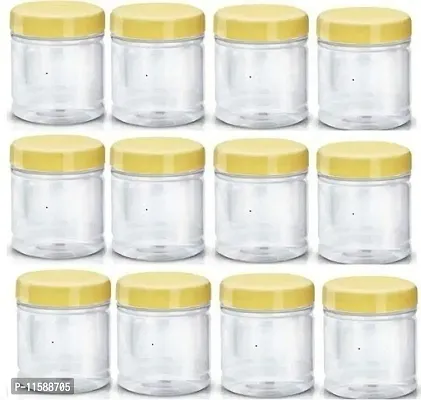 Sunpet Polyurethane Jar Set - 250 ml, 12 Pieces, Clear, Yellow