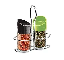 Milton TREO Glass Jars with Stand, Transparent (Set of 2)-thumb3