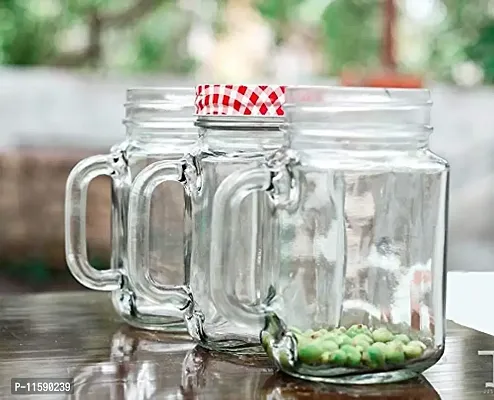 Glass Jar with Handle - 500ml, 1 Piece, White