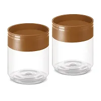 Milton Stack IT 1800 Plastic Storage Jar, 1 Piece, 1.67 Litres, Brown | Air Tight | Storage Jar | Kitchen Organiser | BPA Free | Stackable | Modular | Food Grade | Multipurpose Jar-thumb1
