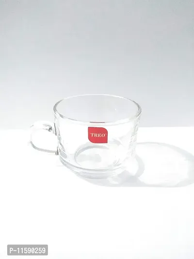 TREANDCARD Glass Tea/Coffee Cup - 6 Pieces, Transparent, 150 ml-thumb0