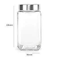 Cello Qube Fresh Glass Storage Container, 2.25 Litre, Transparent-thumb2