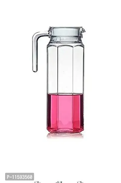 TREANDCARD Transparent Serving Juice/Water Jug, 1.1 Liter, 2-Pcs-thumb0