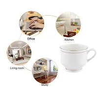 BUYER'S CHOICE Golden Line Tableware Bone China Tea Coffee Cup (Multicolour, 140 ml) - Pack of 6 Pcs-thumb3