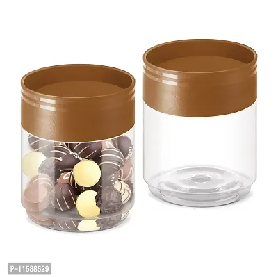 Milton Stack IT 1800 Plastic Storage Jar, 1 Piece, 1.67 Litres, Brown | Air Tight | Storage Jar | Kitchen Organiser | BPA Free | Stackable | Modular | Food Grade | Multipurpose Jar-thumb0