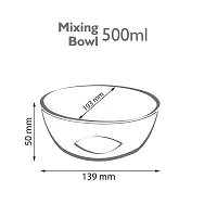 Cello Ornella Toughened Glass Microwave Safe Mixing Bowls - Set of 2 (Clear, 500ml, 1000ml)-thumb1