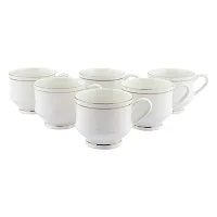 BUYER'S CHOICE Golden Line Tableware Bone China Tea Coffee Cup (Multicolour, 140 ml) - Pack of 6 Pcs-thumb1