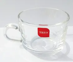 TREANDCARD Glass Tea/Coffee Cup - 6 Pieces, Transparent, 150 ml-thumb2