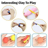 AS TOYS Ultra-Light Air Dry Soft Colorful Clay, Creative Art  Craft Playing Slime Clay Toy Kit For Kids. (Pack Of 12 Pcs)-thumb1