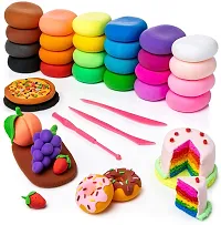 AS TOYS Ultra-Light Air Dry Soft Colorful Clay, Creative Art  Craft Playing Slime Clay Toy Kit For Kids. (Pack Of 12 Pcs)-thumb4