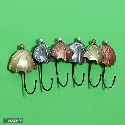 Designer Kaptown Kreations - Umbrella Hook Wall Decor - Handcrafted Hooks For Wall - Wall Hook For Hanging Strong 10Kg - Wall Hook For Kitchen - Adhesive - Metal Hook-thumb0