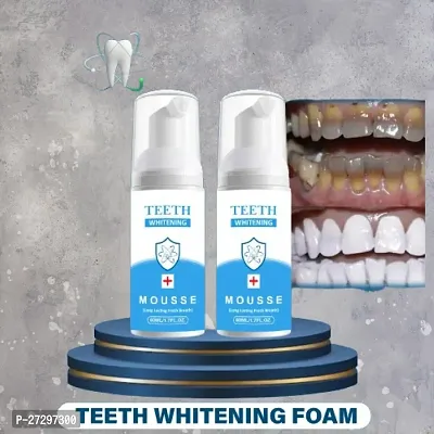 Teeth Whitening Foam Toothpaste Mousse with Fluoride Deeply Clean Gums Remove Stains-60ml-thumb0