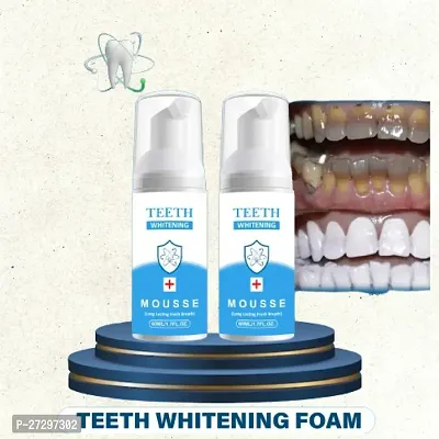 Teeth Whitening Foam Toothpaste Mousse with Fluoride Deeply Clean Gums Remove Stains-60ml-thumb0