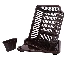 VRH Enterprise 3 in 1 Large Durable Plastic Kitchen Sink Dish Rack Drainer Drying Rack Washing Basket with Tray for Kitchen, Dish Rack Organizers-thumb3