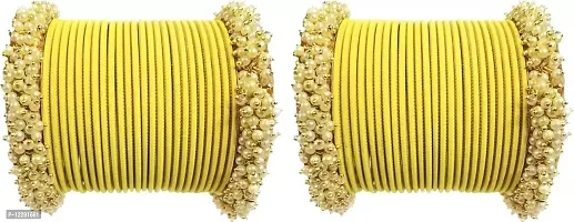 Elegant Yellow Metal Women Bangles Set -Pack Of 52