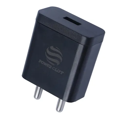 Power Cliff 2.0 USB Charger, Wall Charger Adapter, Compatible for Mobile,Power Banks, USB Wall Plug,Charger Block Adapter (Cable Not Included) Black (NW1-Bs_PC-11)