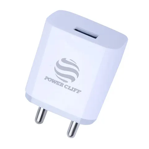 Power Cliff Single Port USB Fast Charger,Wall Charger Adapter,USB Mobile Charger Adapter, Compatibility with Android & Other USB Enabled Devices (Cable Not Included) White (NW4-Bs_Dash Charger)