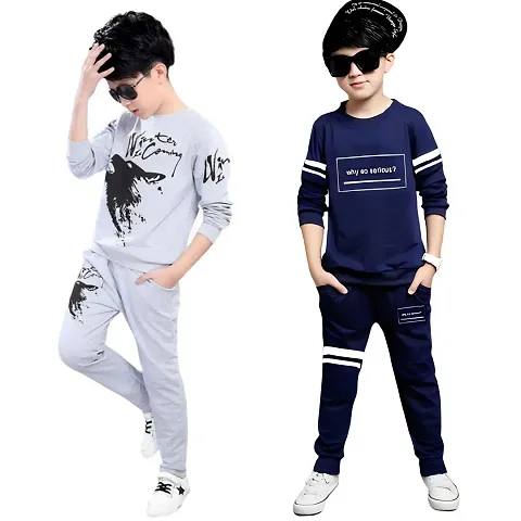 Comfortable T-Shirts with Trousers For Kids Pack of 2