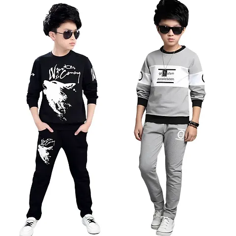 Comfortable T-Shirts with Trousers For Kids Pack of 2