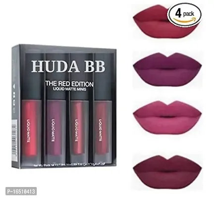 4 in 1 Matte Lipstick The Red Edition (red, 16 ml)  (MULTICOLOR, 16 ml)