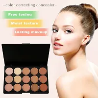 New 15 Colours Concealer Palette Kit with Brush Face Makeup Contour Cream-thumb2