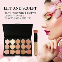 New 15 Colours Concealer Palette Kit with Brush Face Makeup Contour Cream-thumb4