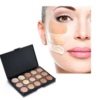 New 15 Colours Concealer Palette Kit with Brush Face Makeup Contour Cream-thumb3