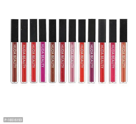 Beauty Matte Finish, Long Lasting, Waterproof Liquid Lipsticks Combo Set For Women - 12Pcs-thumb3