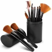 Makeup Brushes - 12 Pcs Makeup Brush Sets for Foundation Eyeshadow Eyebrow Eyeliner Blush Powder Concealer Contour Shadows with Case-thumb1